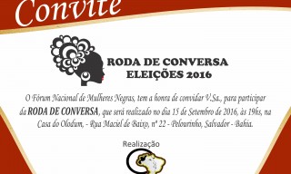 Participe da Roda de Conversa - Eleições 2016