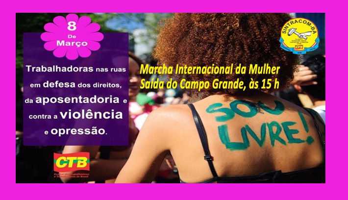 Diretoria da Mulher convoca: 8 de Março, Dia Internacional da Mulher