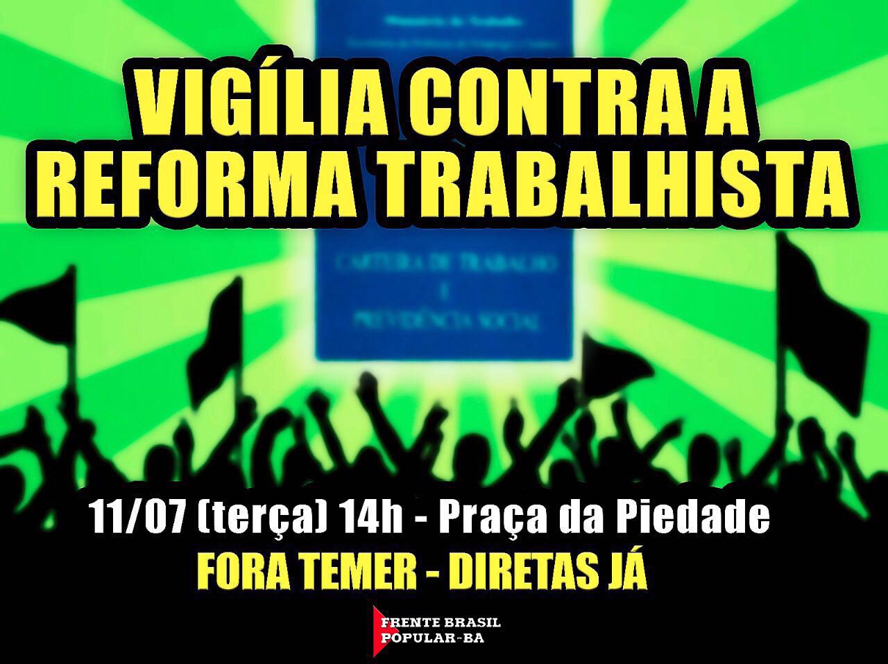 Vigília contra a Reforma Trabalhista