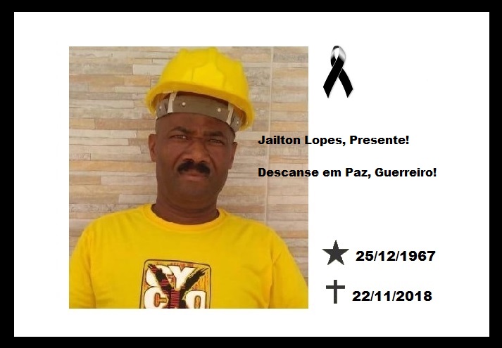 Nota de Pesar - Falecimento do Diretor Jailton Lopes