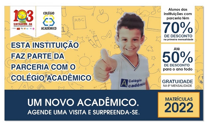 CONVÊNIO: parceria com Colégio Acadêmico