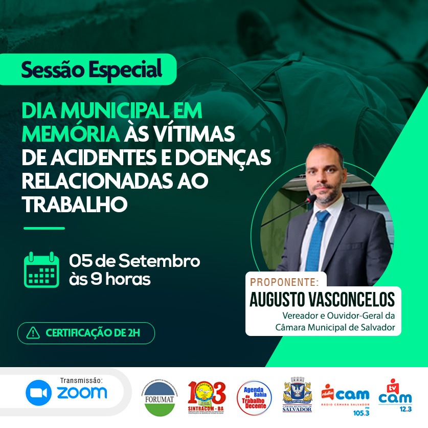 Sessão especial na Câmara Municipal lembra as vítimas de acidentes de trabalho