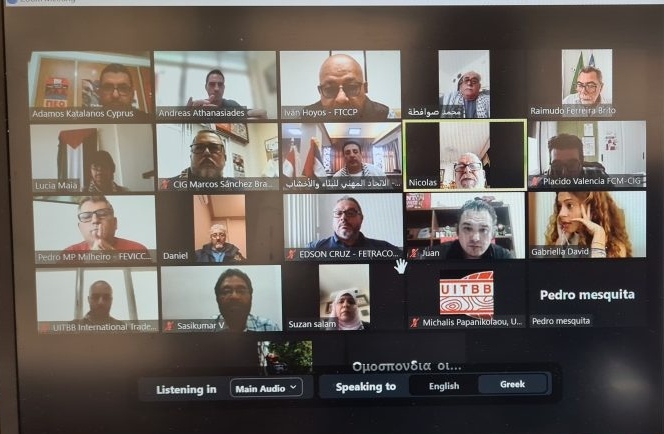 SINTRACOM-BA participou de Reunião do Comitê Executivo da UITBB que aprovou resolução em solidariedade ao povo da Palestina
