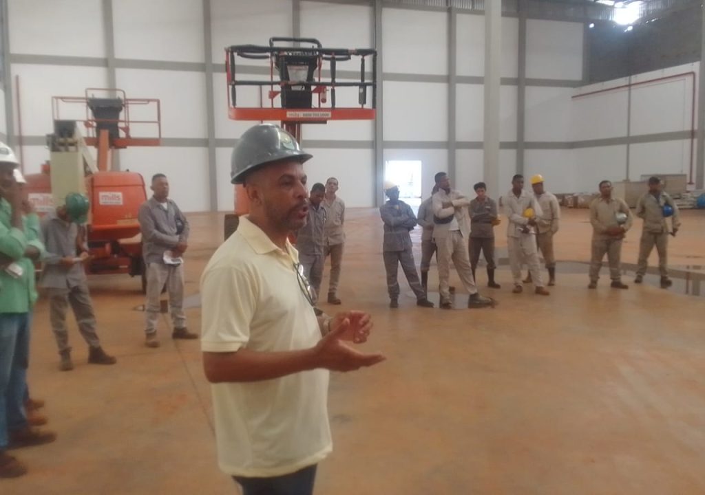 SINTRACOM-BA visita canteiros de obras das construtoras BDG e PJ, em Conceição do Jacuípe