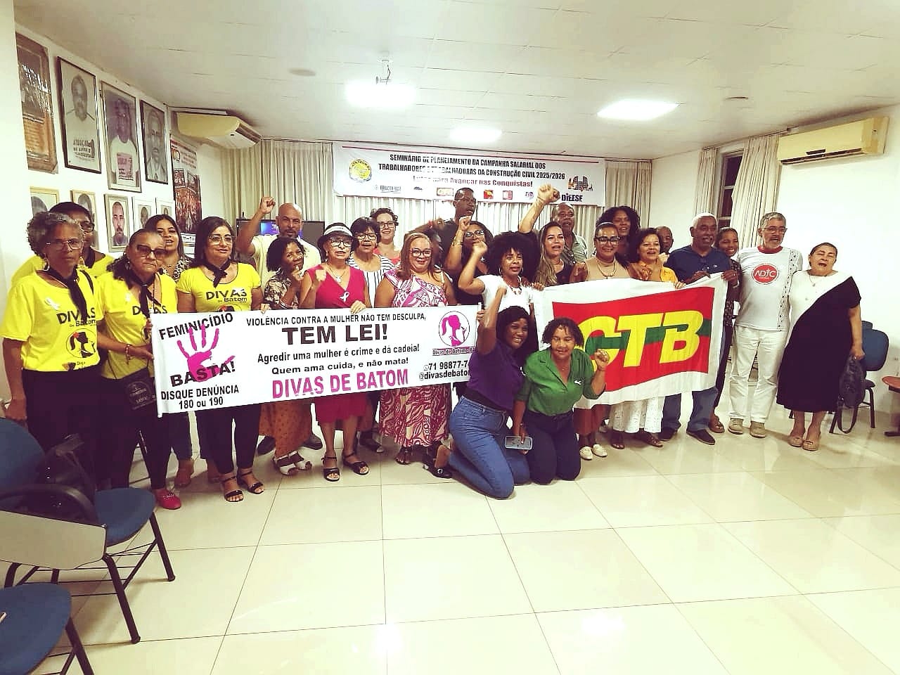 Roda de Conversa da CTB foi realizada no auditório do SINTRACOM-BA: "Precisamos falar com os Homens! Uma jornada por Igualdade de Gênero"