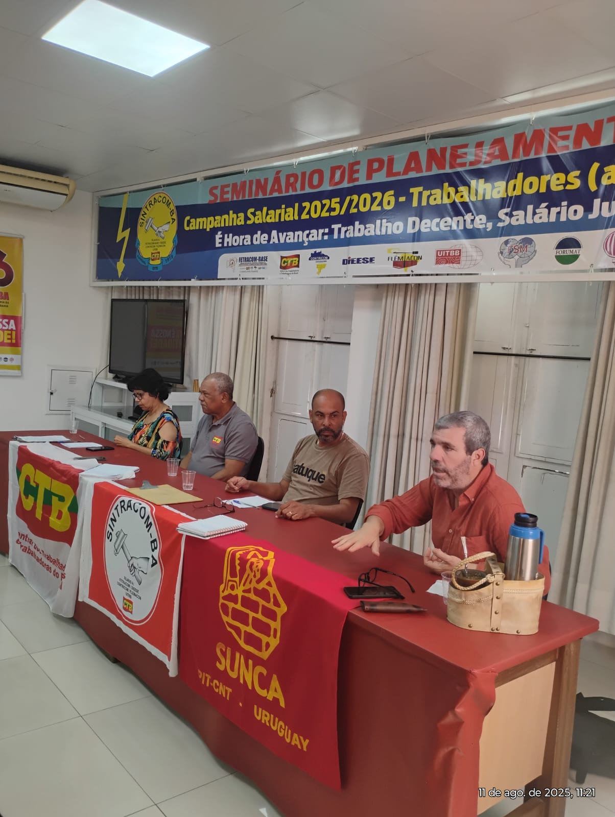 Diretoria do SINTRACOM-BA se reúne com dirigentes do SUNCA e da UITBB
