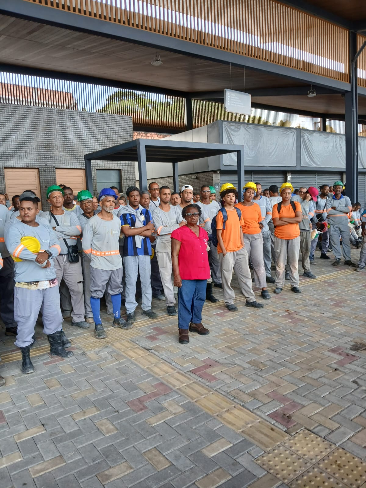 Atividade da Campanha Salarial 2026 na obra Mané Dendê, no Subúrbio Ferroviário