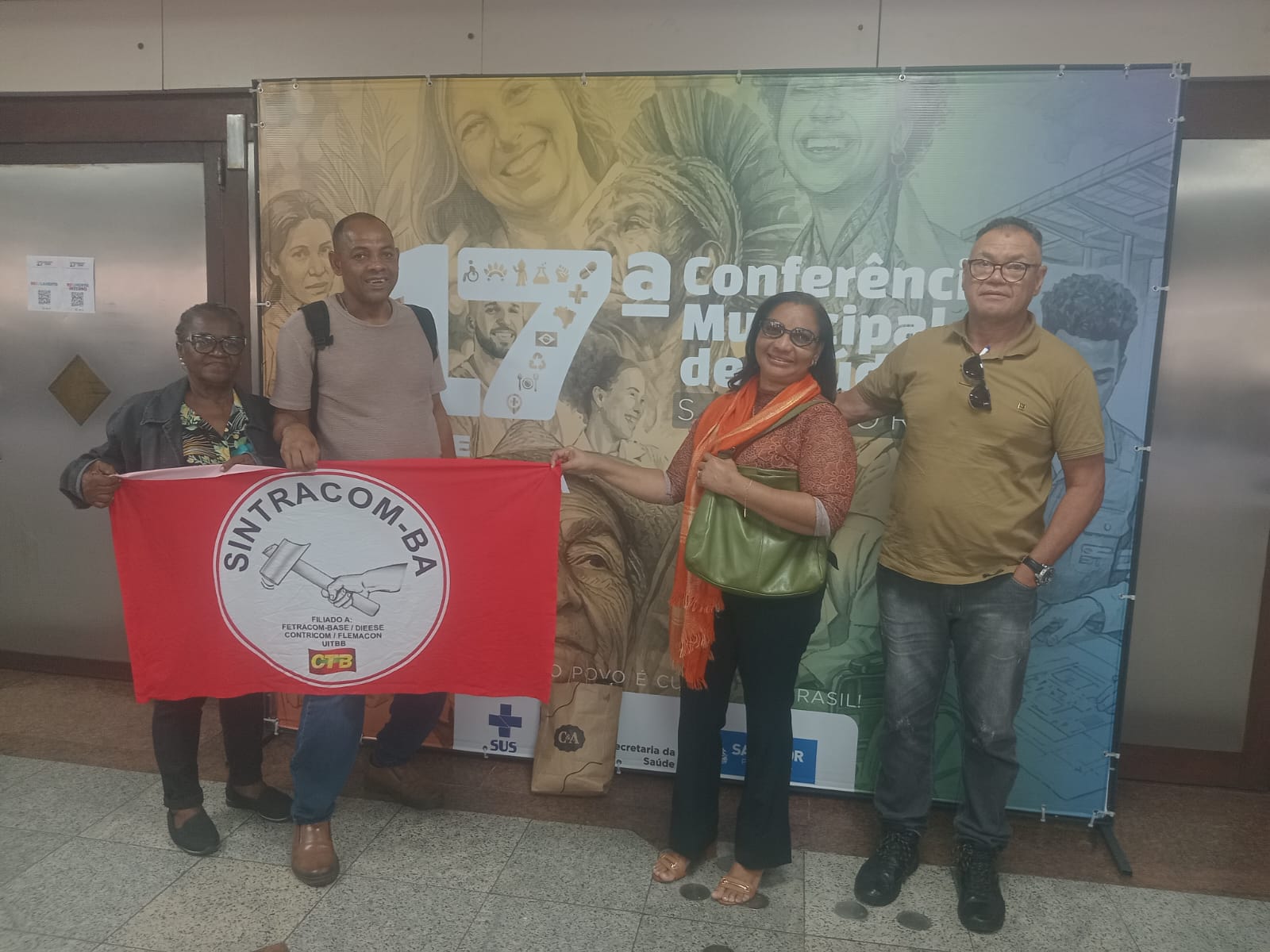 Diretores do SINTRACOM-BA participam da 17ª Conferência Municipal de Saúde