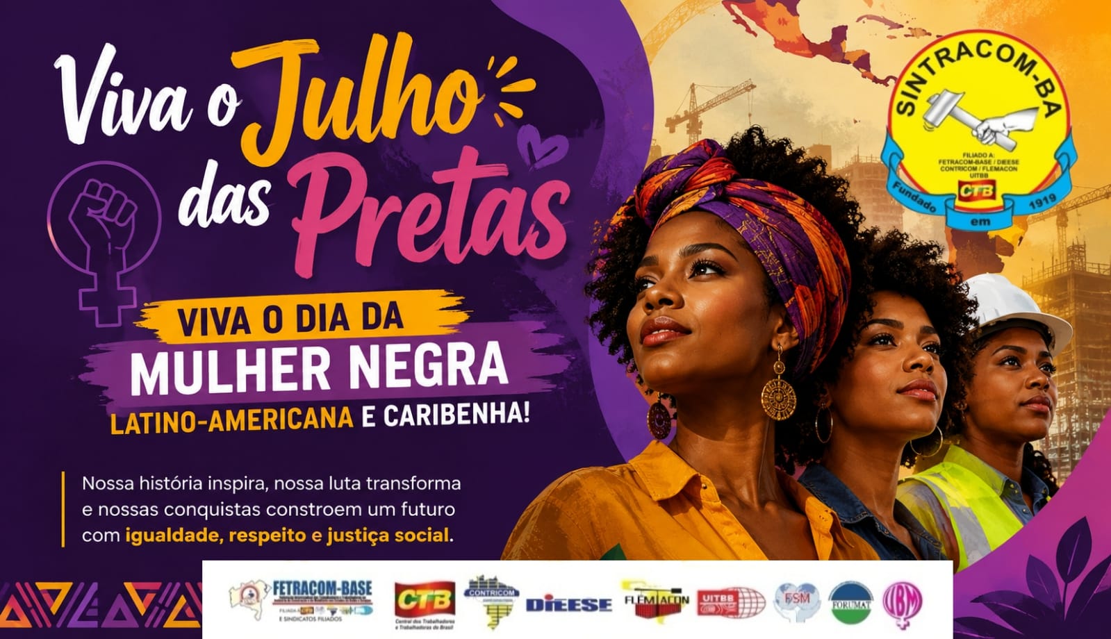 Hoje (25/07), tem Marcha das Mulheres Negras da Bahia no Dia Internacional da Mulher Negra Afro-Latino-Americana e Caribenha e do Dia Nacional de Tereza de Benguela